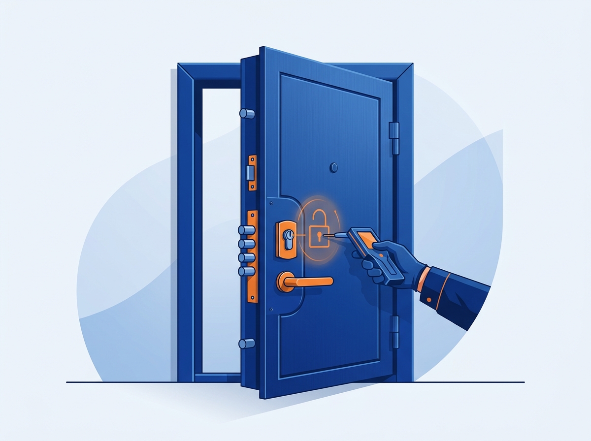 Abertura de portas blindadas